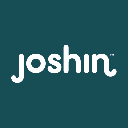 Joshin logo on green background.